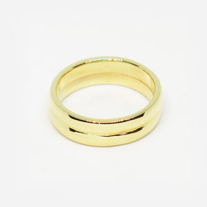 9ct gold double band ring