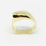 9ct gold half bar ring