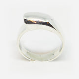 Sterling silver half bar ring