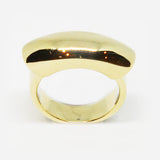 9ct gold solid bar ring