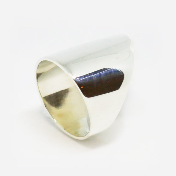 Sterling Silver extra wide tapered ring