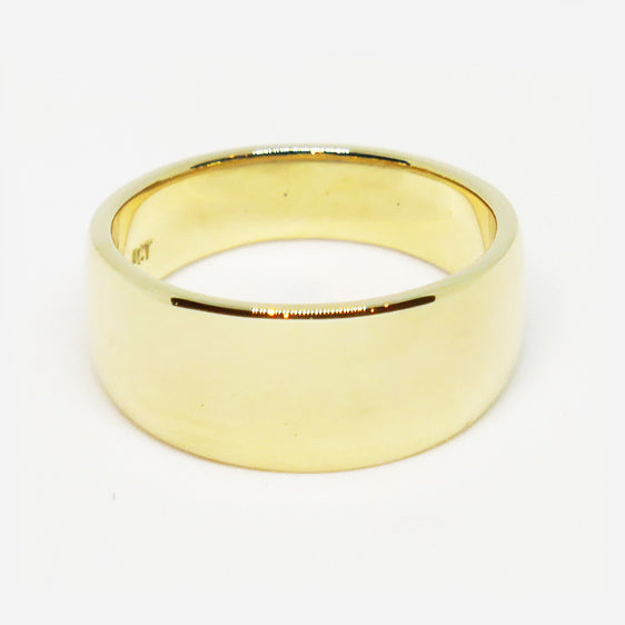 9ct tapered plain ring