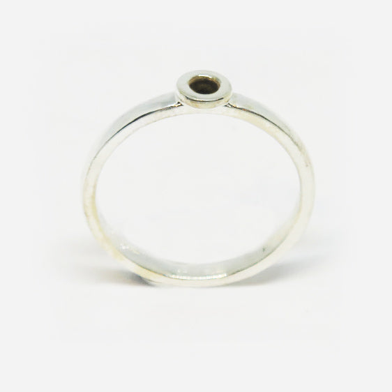 Sterling Silver oxidised donut stacker ring