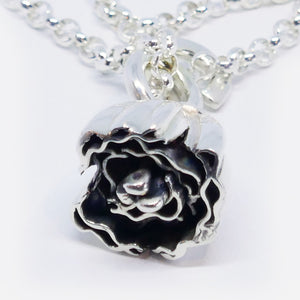 "Vivee", sterling silver medium curl pendant (Chain sold separately)