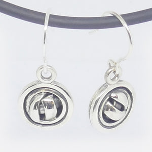 Sterling Silver half knot with domed back drop earrings