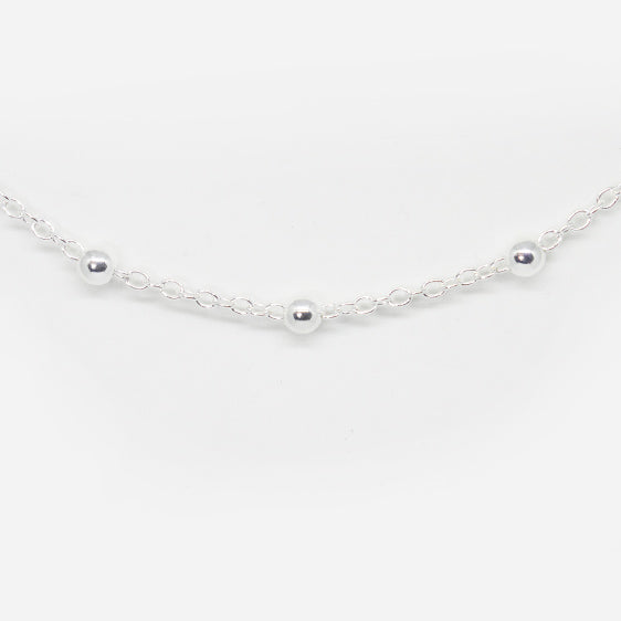 Sterling Silver chain with spaced balls