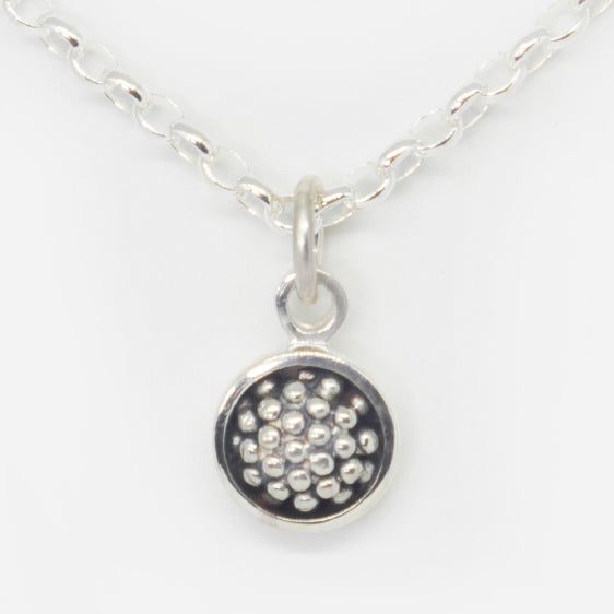 Sterling silver oxidised berry pendant (Chain sold separately)