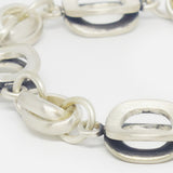 Sterling silver, matt finish, link bracelet